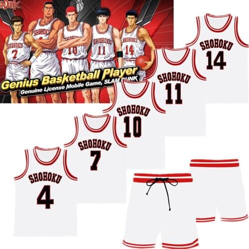 Anime Slam Dunk Jersey Cosplay Basketball Clothing 2021 New Fashion Breathable Men Vest Summer Shorts Sports Suit