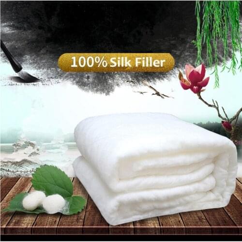 Four Seasons Silkworm Silk Quilts Handmade Positioning 100% Silkworm Silk Quilts Quilts Cover Silk Cotton Blanket Bedding Produc