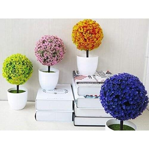 Green Bonsai Artificial Plants Small Tree Art Home/garden/desk Supplies Craft 1pc Plastic Deco Greenry Fake Potted With Pla F8Y2