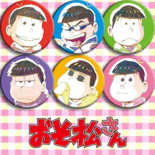 Anime badge 58 mm Badge Osomatsu san Jyushimatsu Matsuno Brooch Acrylic Deco gift