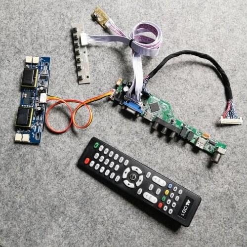 1280*1024 kit panel 30 Pin LVDS 4CCFL VGA AV USB LCD monitor controller board Fit QD19EL01/QD170E1LG02/QD170E1LG03/QD17EL07