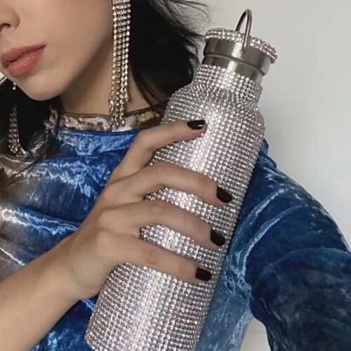 2020 Designer Kettle Clutch Bottle Vacuum Cup Evening Bags With Diamonds Blingbling Clutches