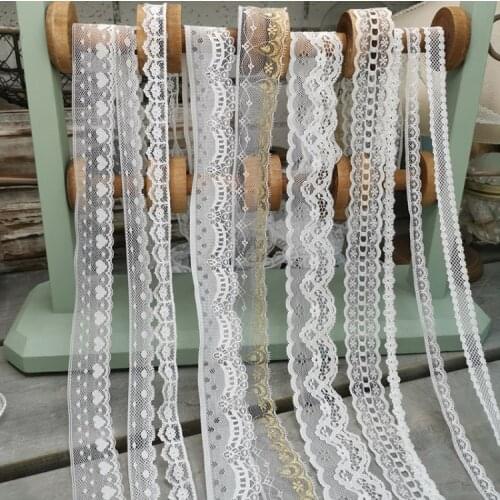 5 Meters/lot Width 3.5cm 4 Colors Unilateral Bilateral Lace Applique Trim Ribbon DIY Clothing Garment Dress Accessories