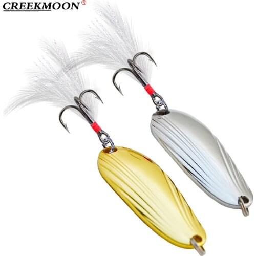 5Pcs Vib Hard Fishing Lure Shell Texture Metal Jigging Fishing Lure Spoon Spinner Bait Lures with Feather Treble Hook Tackle 13g