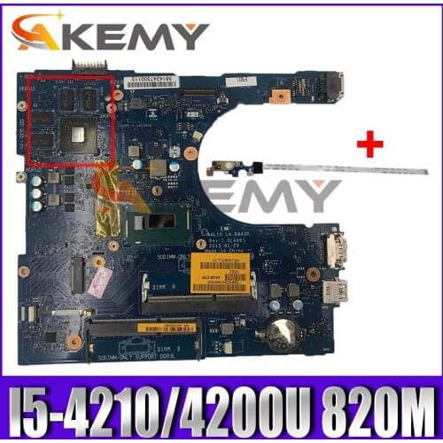 Brand NEW LA-B843P CN-0R53XF R53XF Mainboard FOR Dell INSPIRON 5458 5558 5758 Laptop Motherboard I5-4210/4200U 820M Free Board