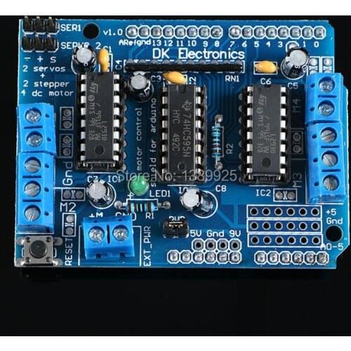 Free Shipping 10pcs L293D module 10pcs/lot Motor-driven expansion board L293D motor control shield