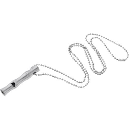 Stainless Steel Safety Whistle for Outdoor Sports Emergency Survival,with Necklace Chain