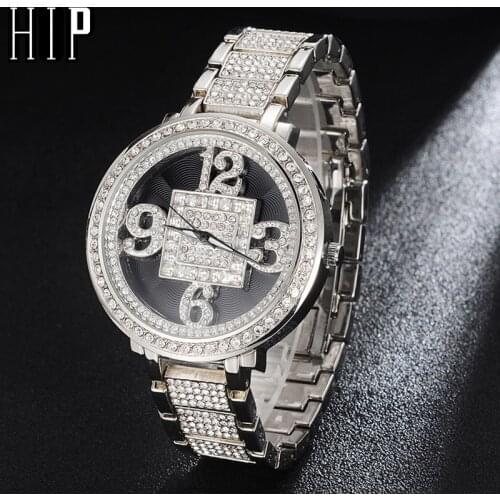 Hip Hop Luxury Mens Iced Out Waterproof Watches Date Quartz Wrist Watches With Micropave CZ Alloy Watch For Women Men Jewelry