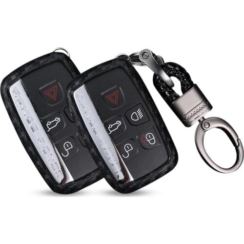 Car Key Case Carbon Silicone Cover For Land Rover Range Rover Sport Evoque Freelander 2 For Jaguar XE XJ XJL XF C-X16 V12
