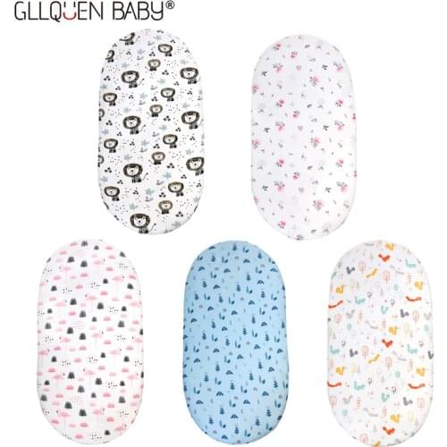 82*41Cm Baby Baby Sheets Cotton Sheet Or Bassinet Pads/Mattres Cartoon Print Bed Sheet Soft Stretchy Infant Bedding For Cot
