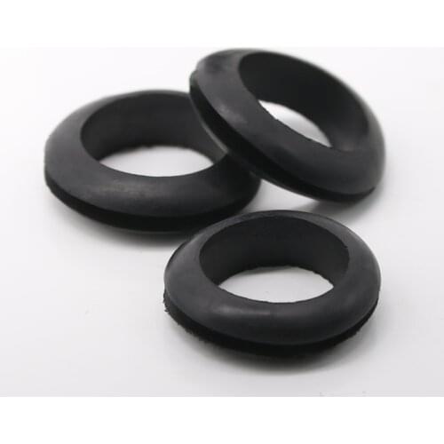 200pcs Grommets Gasket 3mm/4mm/5mm/6mm/8mm/10mm/12mm Double Sided Coil Wire Protective Coil Rubber Seal Ring Cable Ring O-ring