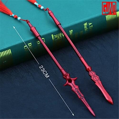 Alloy Sword Toy Weapon Model Cartoon Game Accessories Skaha Spear Alloy Weapon Model Ornaments Not Edged Cosplay