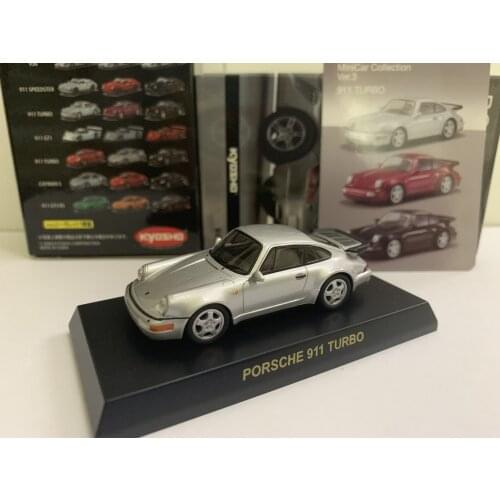 KYOSHO 1/64 Porsche 911 Turbo 964 wave Collect die casting alloy trolley model