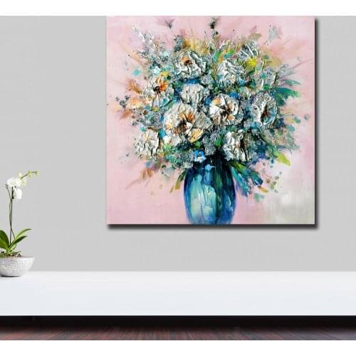Fashion Lovely Flower Abstract Oil Painting Wall Art Picture Painting Canvas Home Decor HD Print Painting Modern Wall Decor