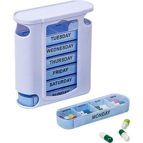 Portable 7 Days 28 Grids Weekly Pill Case Storage Box Travel Medicine Box Holder Tablet Organizer Medicine Pill Box New