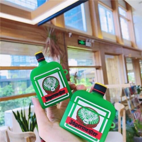 Jaegermeister Liqueur Saint Deer Wine Protection Headphone Cases For Apple Airpods 1 2 Pro Shockproof Earphone Cover Accessories