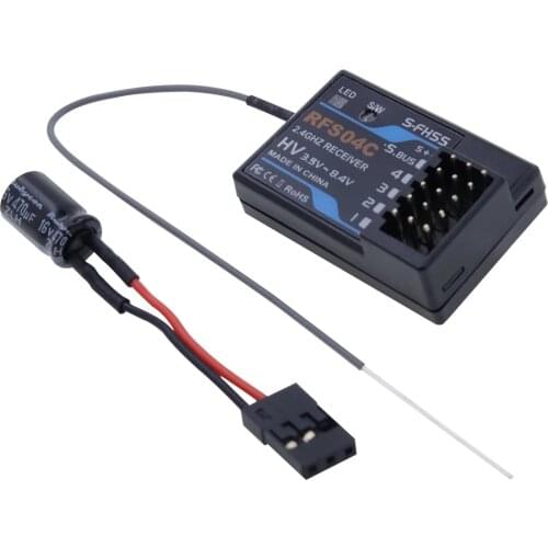 RFS04C 2.4G 4CH+SBUS Compatible Futaba S-FHSS Receiver for RC Car Rock Crawler
