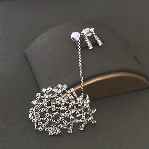 UMGODLY Fashion Silver Color Earrings Asymmetry Holiday Series High-end Stud Earrings Boutique Simple Personality Jewelry Gift