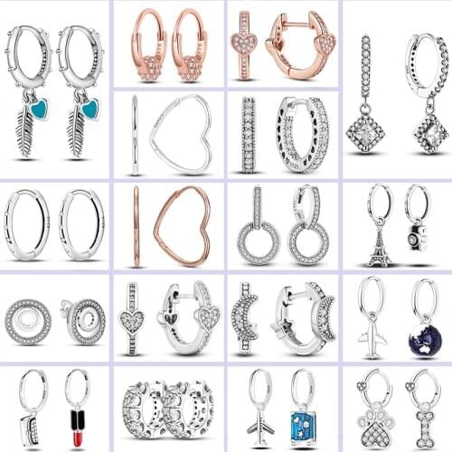 2020 Summer New 925 Sterling Silver Ocean Series Heart & Conch Shell Drop Earrings For Women Earings Original Fashion Jewelry