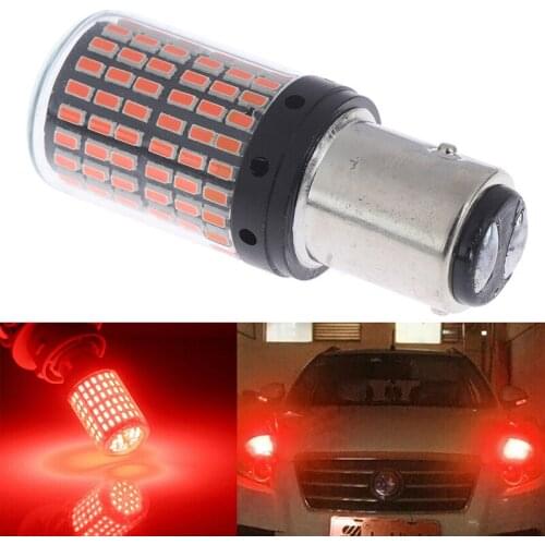 1Pc 1157 Led Red Canbus 3014 144-smd Automobile Turn Light Brake Light Does Not Flash, Dc 12v Is Often Used For Turn Light And