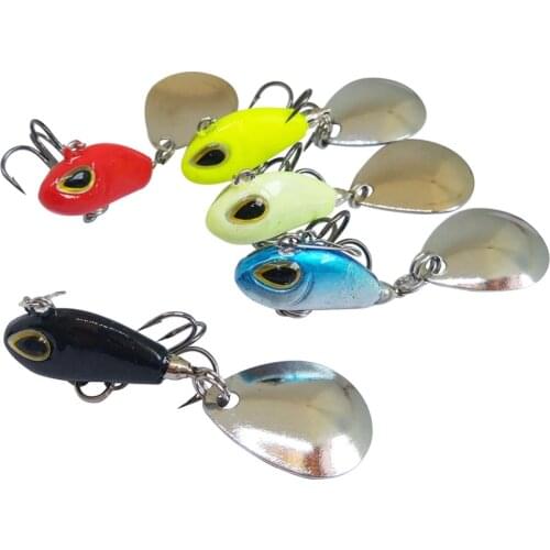 1 piece Spinner Bait Hard Fishing Lure Tail Spin 2.17inch/0.4oz VIB Saltwater Fishing Bait Swimbait Crankbait