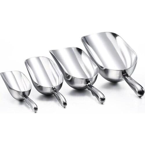 1pcs Aluminum Alloy Bar Candy Scoop Shovel Scoop Round Bar Pub Home Ice Cubes Spice Candy Flour Nut Scoop Spoon Wedding Buffet