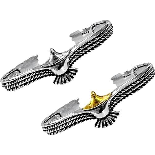 1PCS Vintage Eagle Bracelet Cuff Open Adjustable Bangle Creative Wildlife Jewelry Gift for Boyfriend Valentine Bangles Bracelets