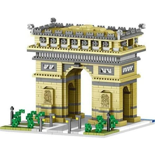 2020Pcs Triumphal Arch Paris France Building Blocks DIY Educational Toys Famous Architecture Micro Bricks for Kids Adults