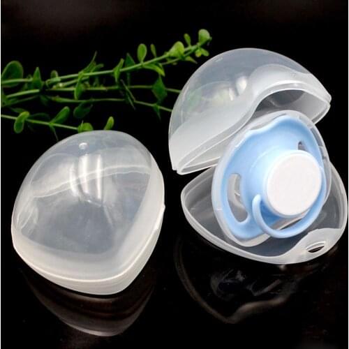 3pcs Portable Baby Pacifier Nipple Kid Travel Case Transparent Nipple Storage Box Soother Container Holder Pacifier Dummy Box