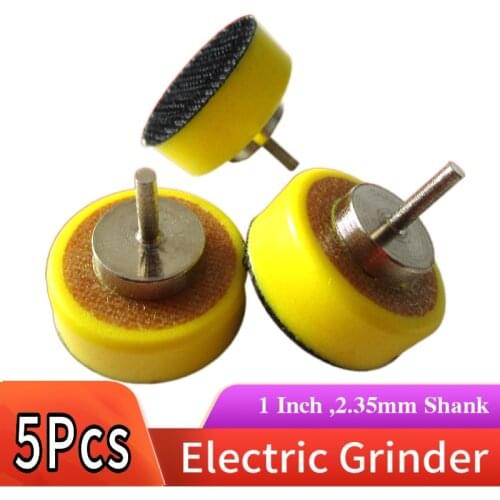 1 Inch Hook & Loop Sanding Backup Pad 2.35mm Shank Sander Backing Pad Drill Pad for Grinding Polishing (Pack of 5)