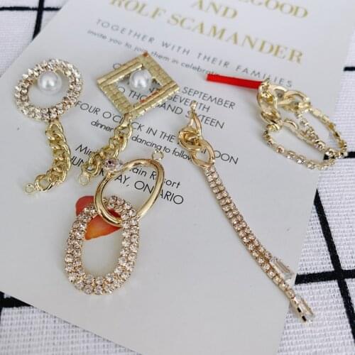 DIY jewelry accessories alloy micro-inlaid zircon with tassel earrings pendant earrings jewelry accessories materials