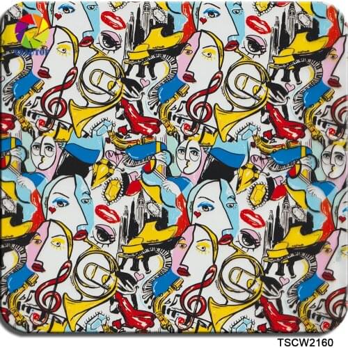 Free shipping 0.5mX2m/10m TSCW2160 water transfer printing film hydrographic film dipping film