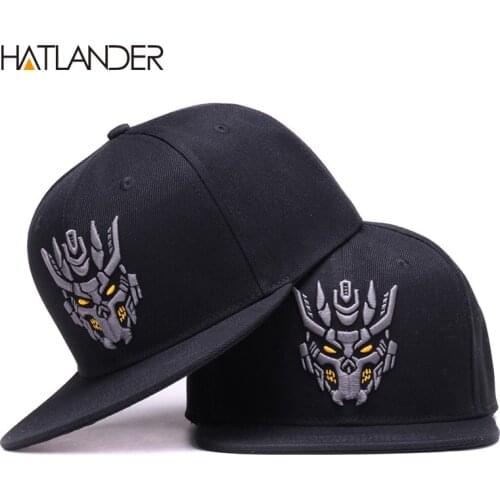 HATLANDER ORIGINAL Black snapback caps fitted mens cap 6panels bone hip hop cap fashion sports hats embroidery baseball cap hat