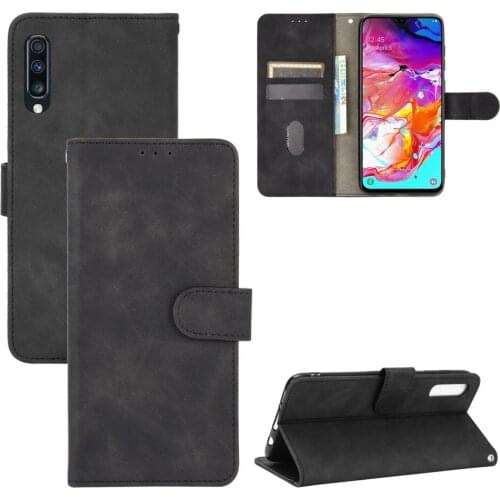For Samsung Galaxy A70 Case Luxury Flip Skin Texture PU Leather Card Slots Wallet Stand Case For Samsung A70 A 70 Phone Bags