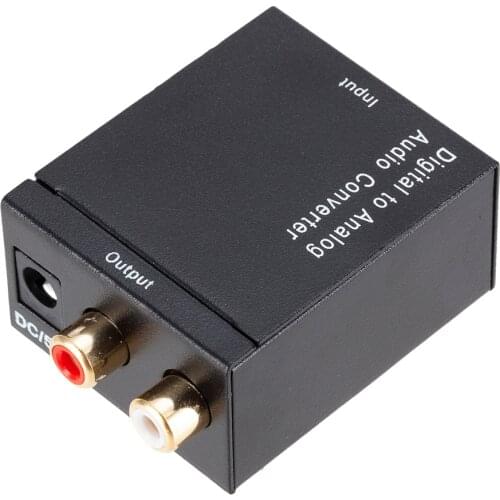 Digital to Analog Audio Converter DAC TOSLINK Optical SPDIF Coaxial Signal to RCA R/L Stereo 3.5mm Jack Audio Adapter Amplifier