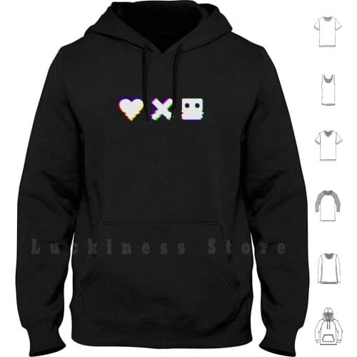 Love Death And Robots Glitch Effect Hoodie Long Sleeve Love Death Robots Cyber 3 Robots Love Death Robots Glitch