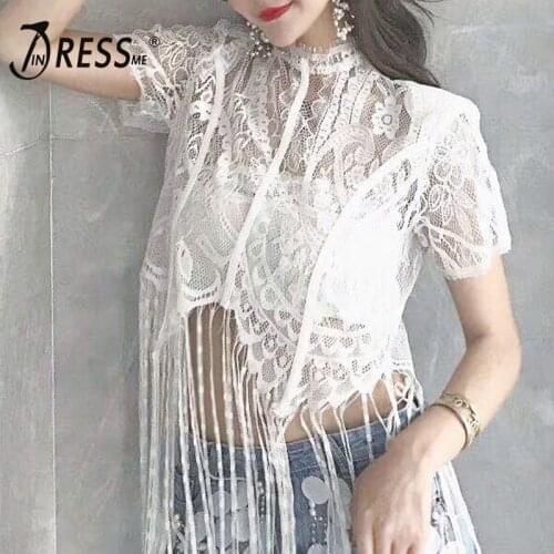 INDRESSME Women's Transparent Tank Tops