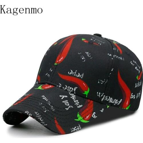 Kagenmo Fashion Outdoor Spring Baseball Cap Spring Outdoor Sun Hat Cotton Casual Unisex Visor Plant Pattern Men Women Sunbonnet