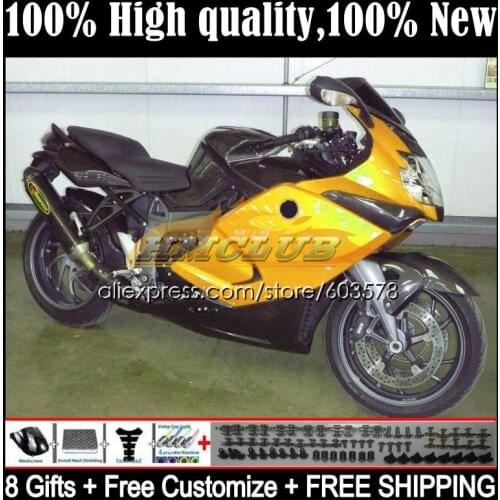 Body For BMW K 1200 S 1200S K1200S 05 06 07 08 09 10 47CL.53 K1200 S K-1200S 2005 2006 2007 2008 2009 2010 Fairing Golden black