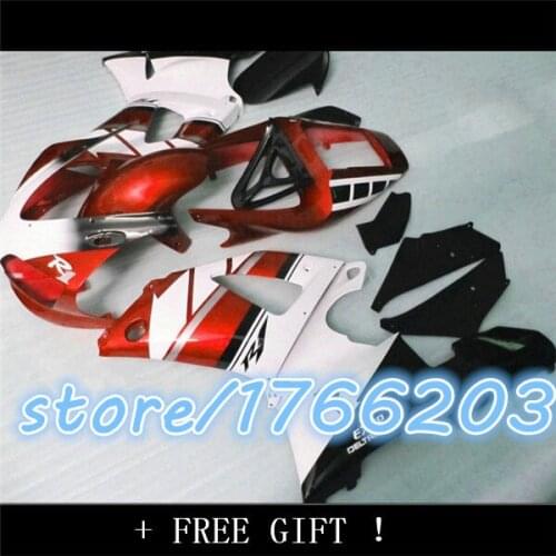 Red white+Body For YZFR1 98 99 R1 YZF 1000 NEW Red black YZF-R1 YZF1000 98-99 YZF R1 1998 1999 Fairing BBF