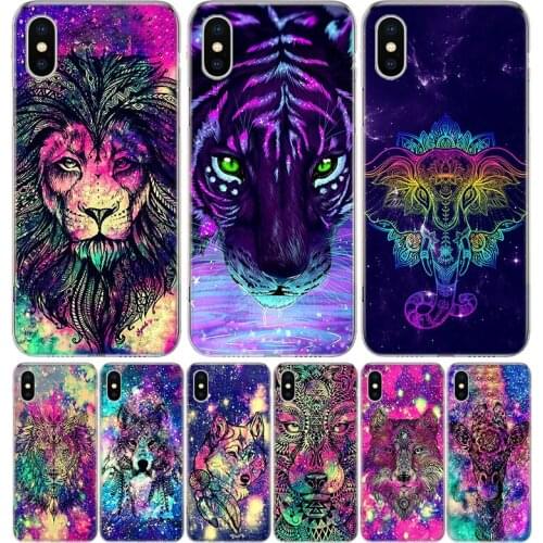 Colorful All Star Animals Cover Phone Case For Iphone 11 12 Mini Pro 7 6 X 8 6S Plus XS MAX + XR 5S SE 10 9 Art TPU Coque Capa S