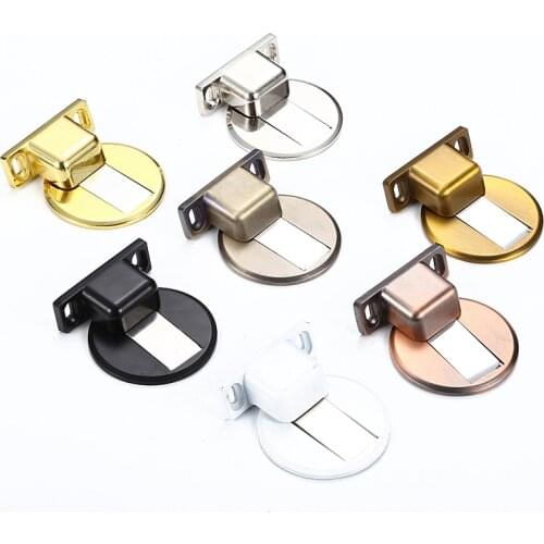 Magnetic Door Zinc Alloy Stainless Steel Door Stopper,Nail Free Installation,Hidden Door Stopper,Door Suction Furniture Hardware