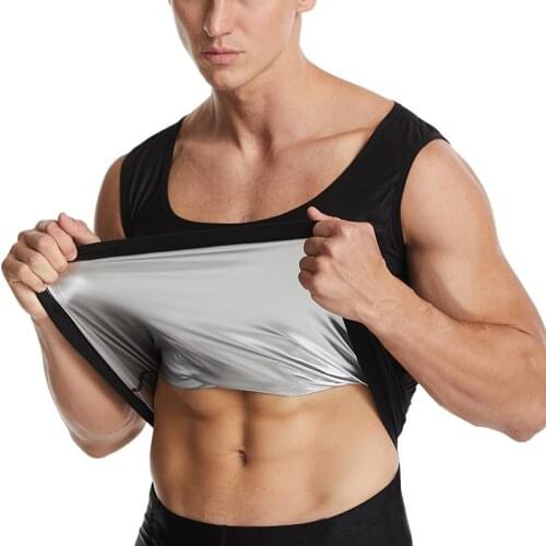 Men Shapewear Waist Trainer Vest Hot Shirt Sauna Sweat Tank Tops Body Shaper Slimming Underwear Compression Workout Suit