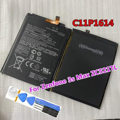 New Original 5000mAh C11P1614 For ASUS Zenfone Pegasus 3s Max ZC521TL X00GD Dual SIM TD-LTE Smart Phone Battery