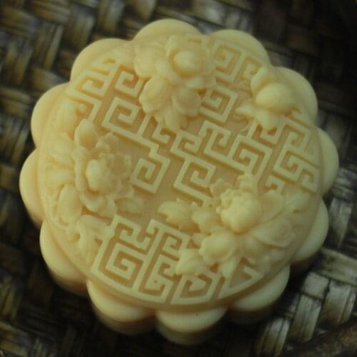 New Product!!1pcs Peony Mid Autumn (zx384) Food Grade Silicone Handmade Soap Mold Crafts DIY Mould