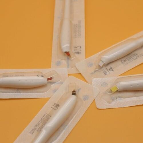 20Pcs Disposable Microblading Pen With 7/12/14/17/18U Pin Needle Manual Eyebrow Tattoo Needle Tool in Expiry date/Lot/NO