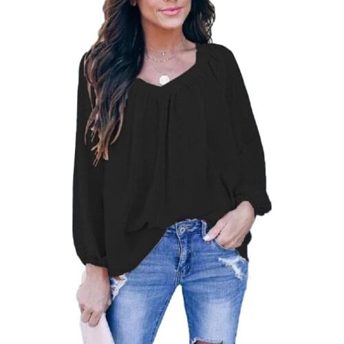 Office Lady Solid Color Long Sleeve O Neck Large Hem Back Bow Loose Blouse Top