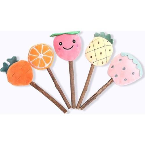 Pet Cat Plush Teething Toys Catnip Lollipop Color Pet Molar Stick Smart Cat Toys Interactive Pet Supplies with Bell