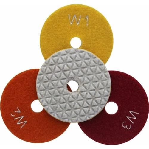 Wet Use Diamond Polishing Pads 3pcs/lot 3 Inch 80mm Marble Polishing Pads For Granite Flexible