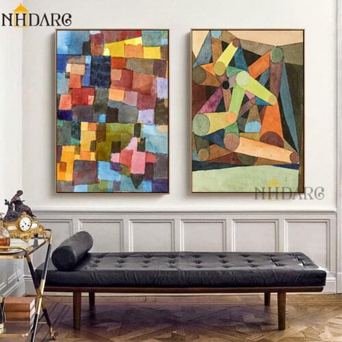 Paul Klee Classic Abstract Style Modern Decoration Art Canvas Print Painting Poster Wall Pictures for Living Room Home Decor